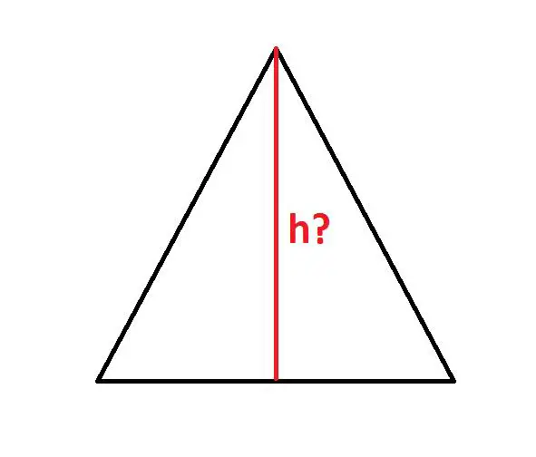 Wie kann ich die Höhe eines Dreiecks mithilfe des Bereichs ermitteln?