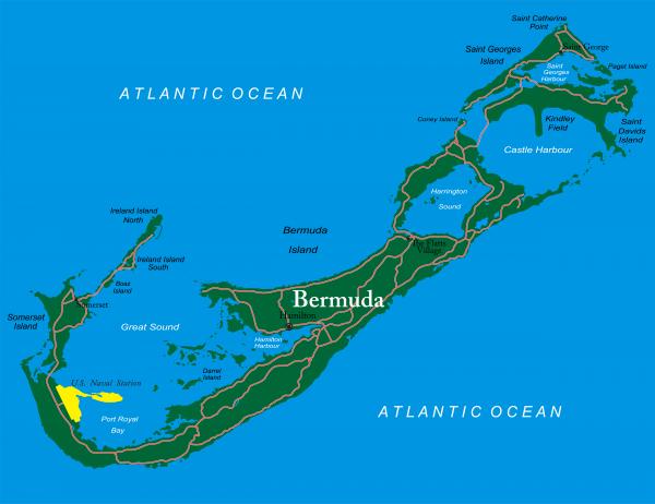 Wo sind die Bermuda Inseln - mit Karte