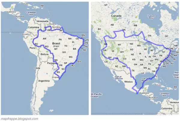 Welches Land ist größer Brasilien oder die Vereinigten Staaten