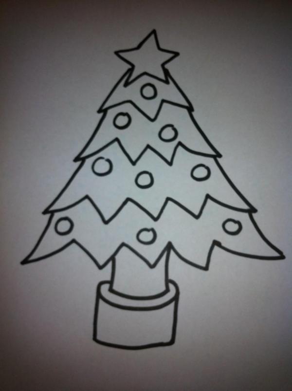 Wie man einen Weihnachtsbaum zeichnet