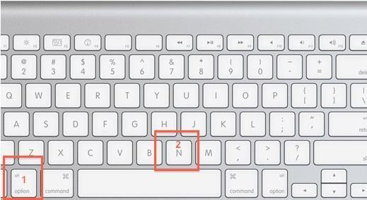 Wie schreibe ich den Buchstaben Ñ auf einer englischen Tastatur auf Macbook oder iMac