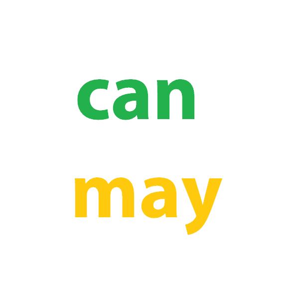 Was ist der Unterschied zwischen can und may auf Englisch?