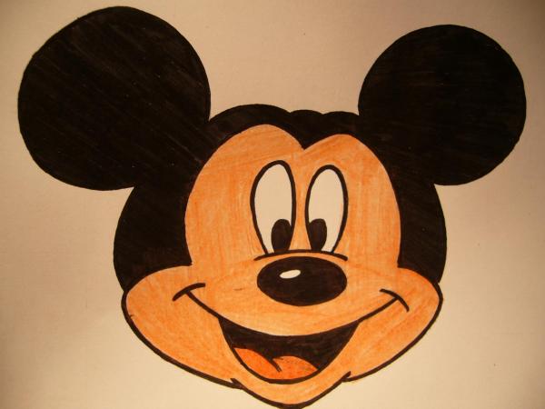 Wie man das Gesicht von Mickey Mouse zeichnet