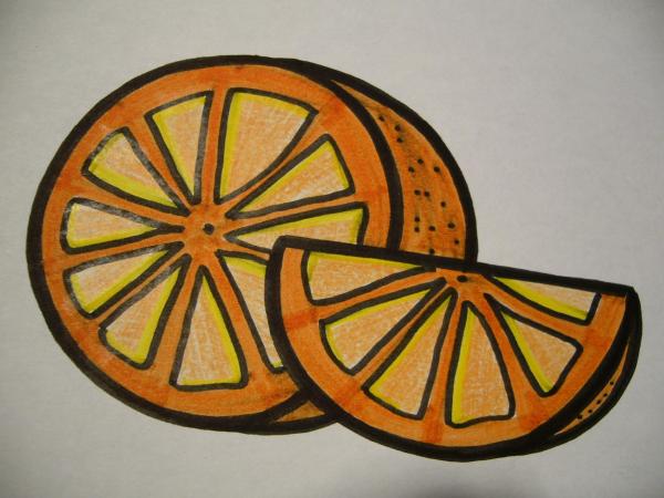 Wie zeichne ich eine offene Orange?