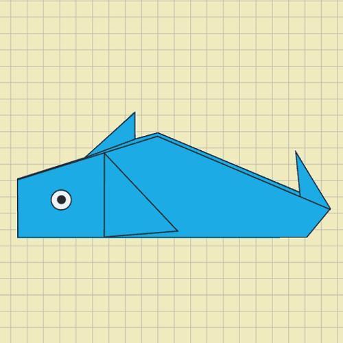 Wie man einen Origami Wal macht