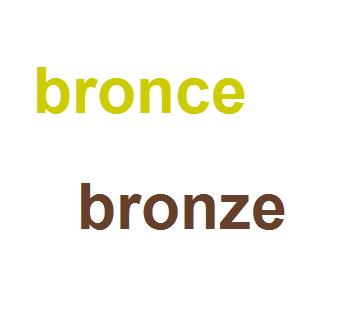 Wie schreibe ich Bronze oder Bronze?