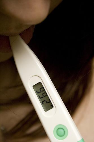 Eine Körpertemperatur ist normal 36 - 36,1 - 36,2