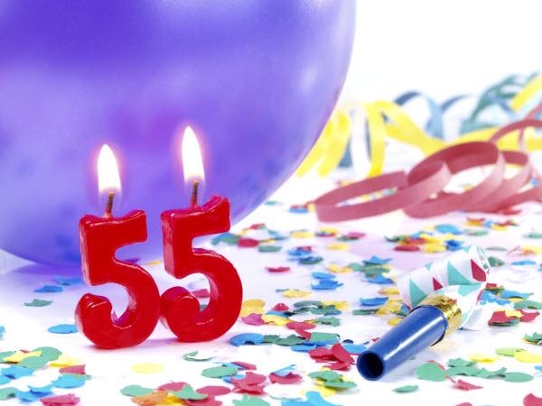 Wie kann ich meinen 55. Geburtstag feiern?