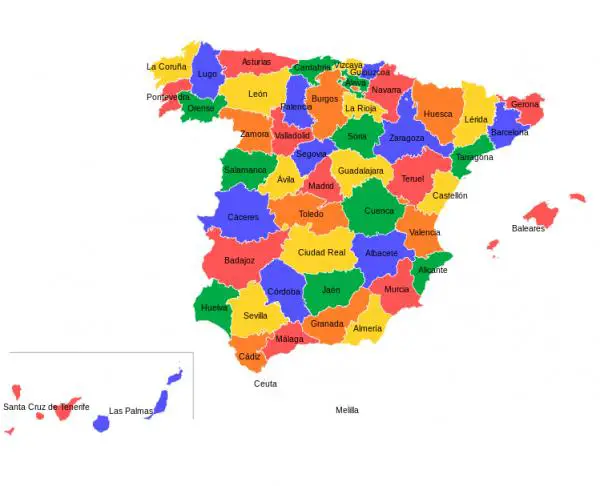 Liste der Provinzen von Spanien