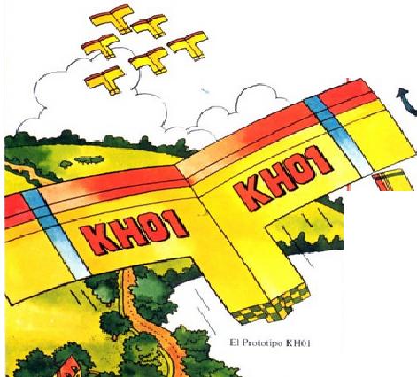 Wie man ein KH01 Prototypflugzeug mit Papier herstellt