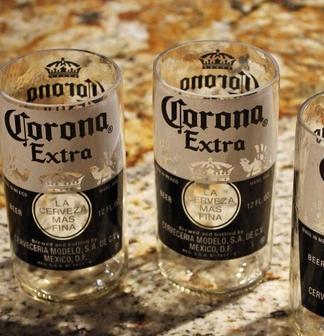 Wie man Gläser mit Corona-Bierflaschen herstellt