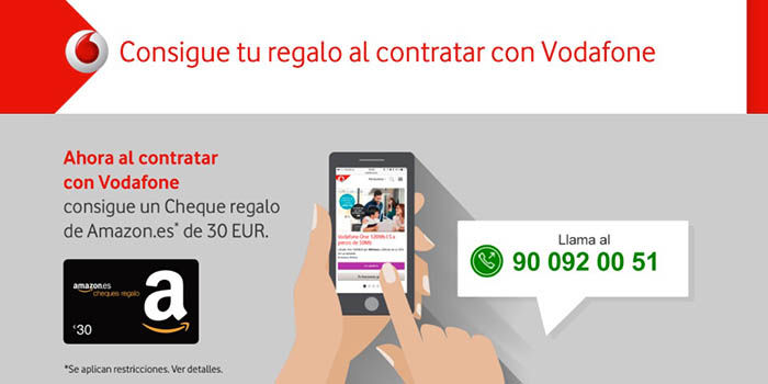 30 euros Amazon regalo Vodafone