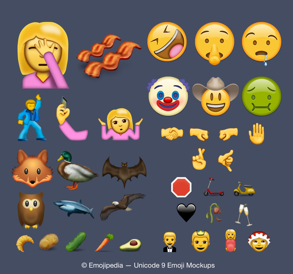 74 neue emojis für 2016