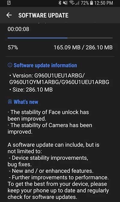 Galaxy S9 Upgrade verbessert die Kamera- und Gesichtserkennung