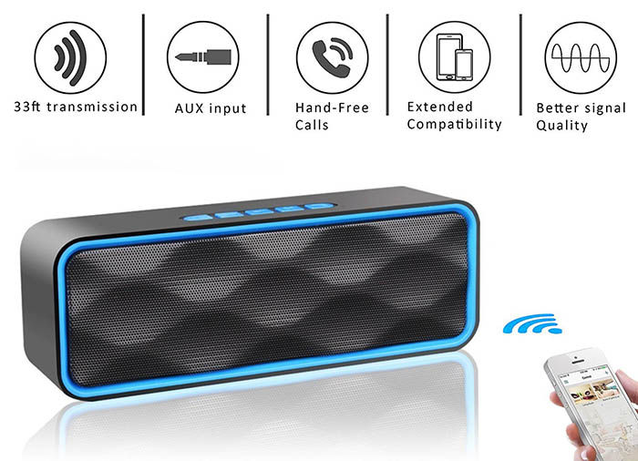 Aigoss Bluetooth-Lautsprecher S1 Bluetooth-Lautsprecher mit UKW-Radio