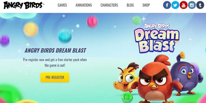 Angry Birds Dream Blast vor der Registrierung