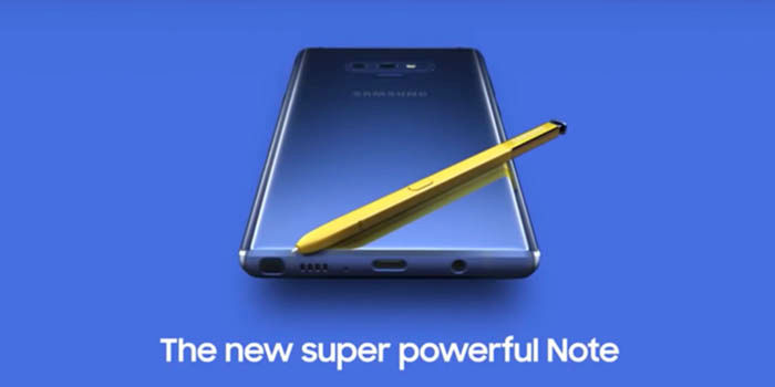 Galaxy Note 9 Anzeige