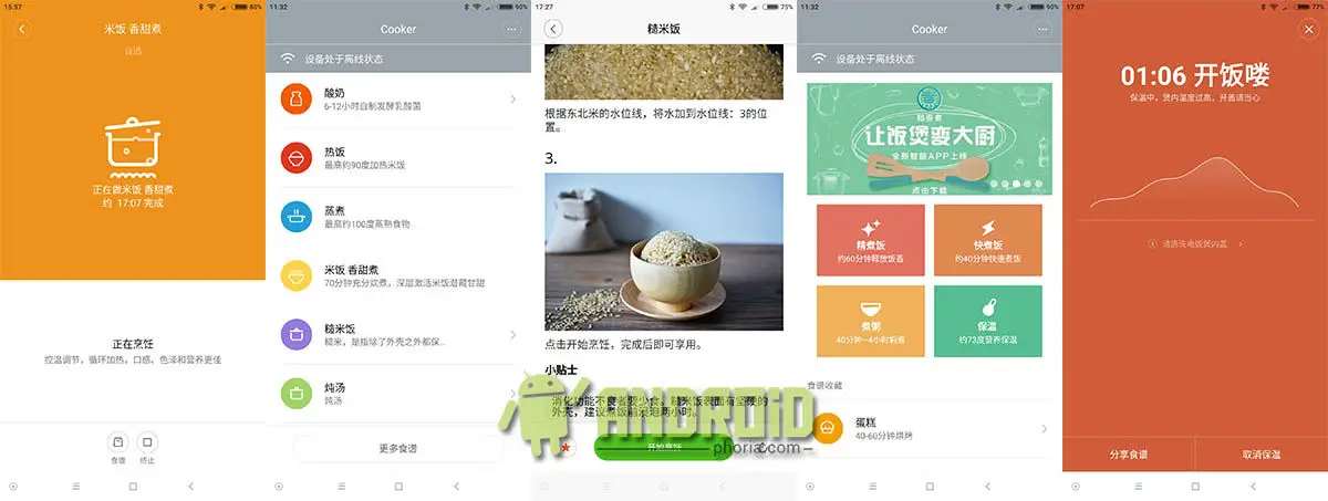Anwendung Xiaomi Reiskocher