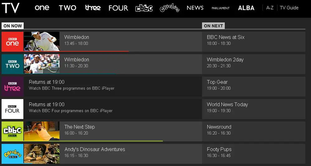 BBC-Uhr wimbledon online