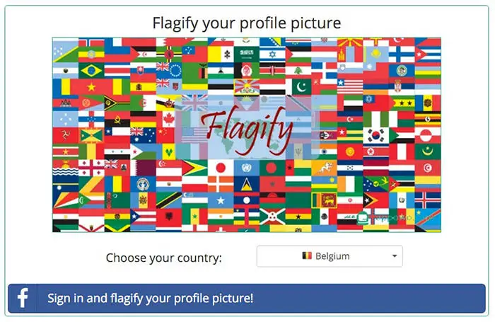 Belgische Flagge auf Facebook-Profilbild