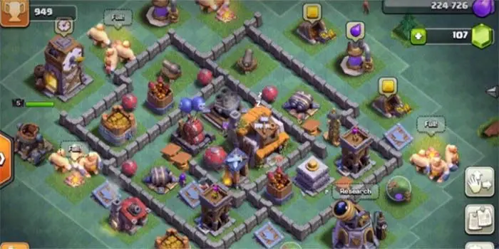 Base del constructor de clash of clans