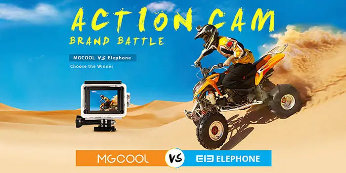 Camaras accion MGCOOL y Elephone oferta gearbest