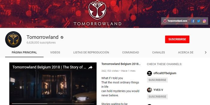 Offizieller YouTube-Kanal von Tomorrowland