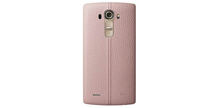 Carcasa cuero rosa LG G4