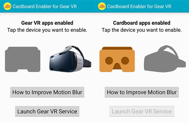 Karton Enabler für Gear VR