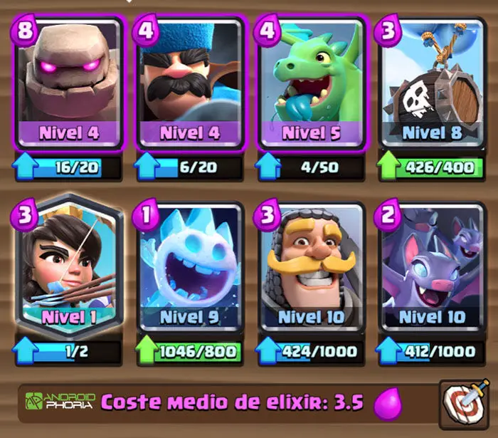 Clash Royale Mazo Cazador Golem