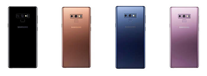 Farben Galaxy Note 9