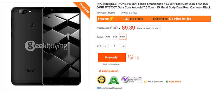 Kaufen Sie Elephone P8 Mini Geekbuying