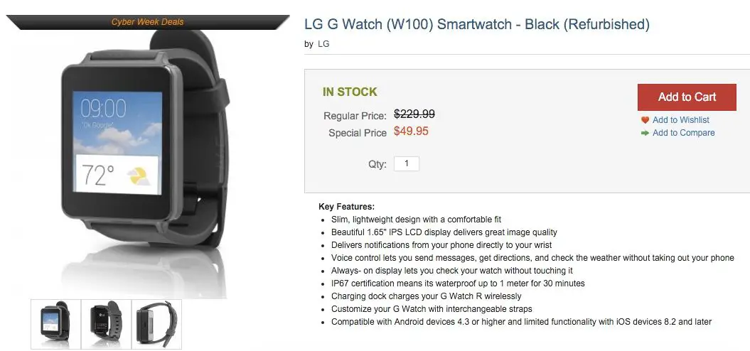 LG G Watch für 47 Euro kaufen