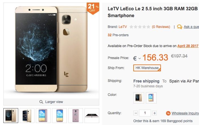 Kaufen Sie LeTV LeEco Le 2 bei Banggood