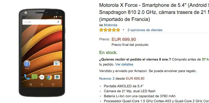 Moto X Force in Spanien kaufen