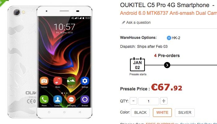 Kaufen Sie OUKITEL C5 Pro 4G günstig