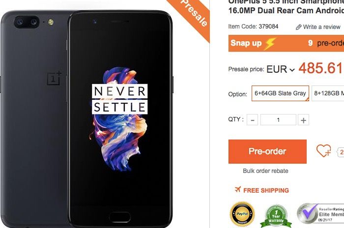 Kaufen Sie OnePlus 5 günstiger bei GeekBuying