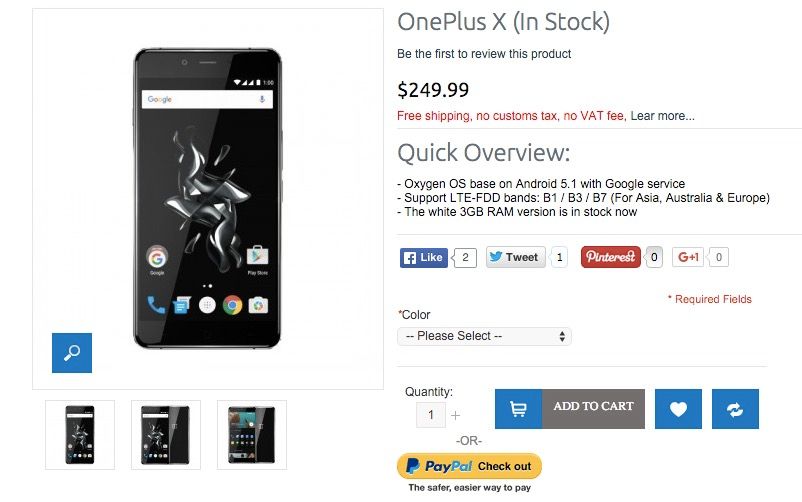 Kaufen Sie OnePlus X ohne Einladung