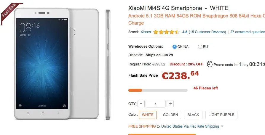 Kaufen Sie Xiaomi Mi4S aus dem Angebot