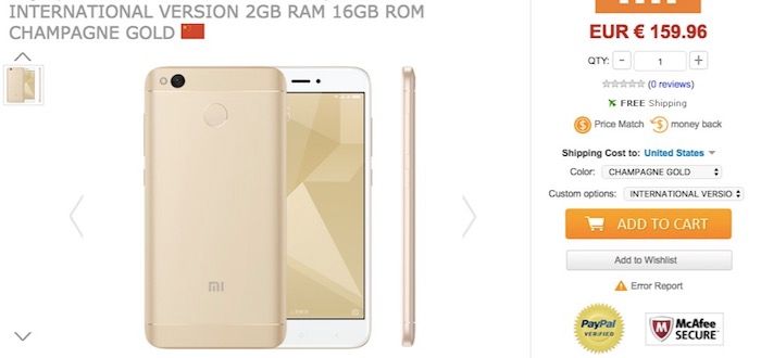 Kaufen Sie Xiaomi Redmi 4X das günstigste Angebot