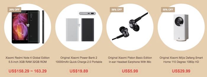 Kaufen Sie Xiaomi bei Banggood günstiger mit Rabatten