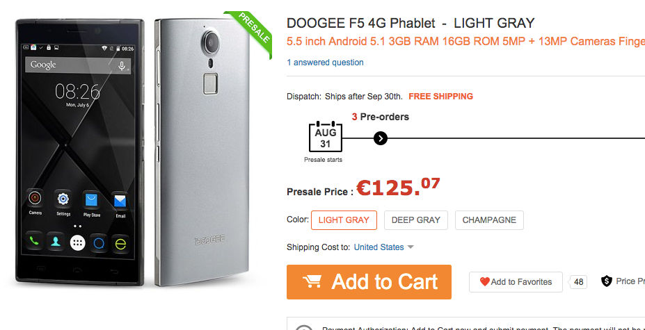 Kaufen Sie das billigste Doogee F5