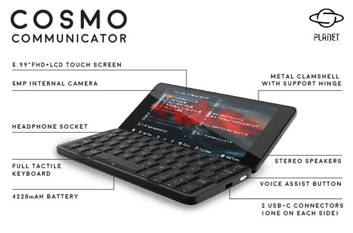 Cosmo Communicator Telefon und Computer