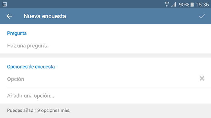 Erstellen Sie Umfragen in Telegramm Schritt 4