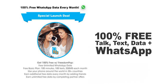 Datos gratis WhatsApp Freedompop