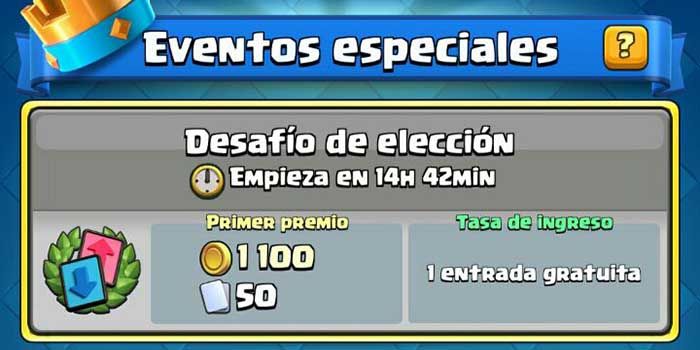 Desafio eleccion Clash Royale finde