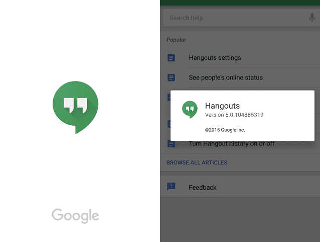 Laden Sie Hangouts 5.0 bei Google Play oder APK herunter