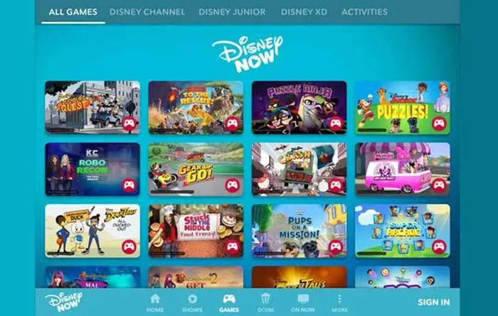 DisneyNow-Spiele