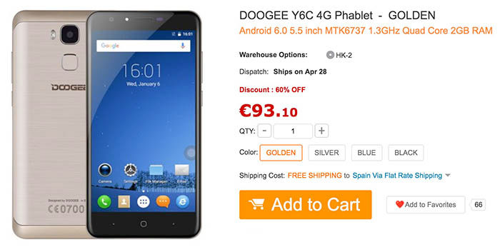 Doogee Y6c Angebot