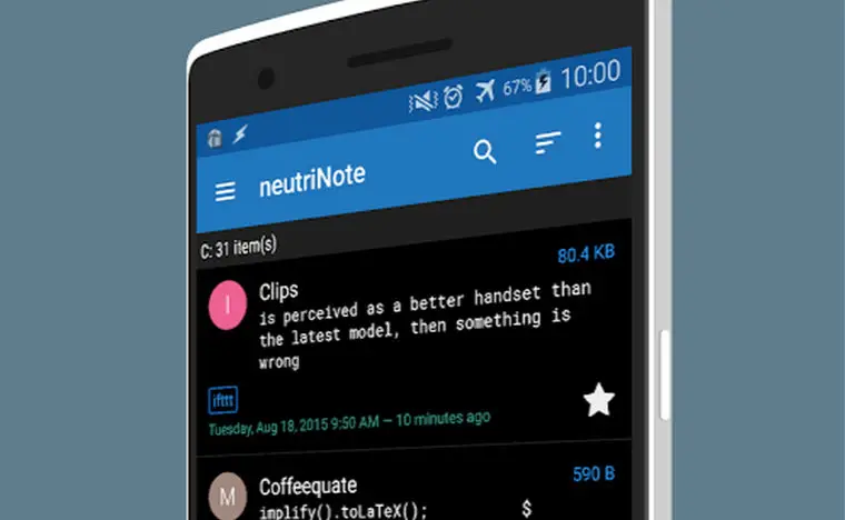 Editor de LaTeX y Markdown para Android